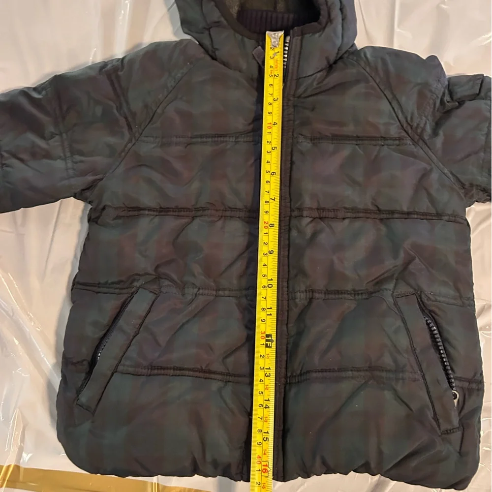 Babygap Plaid Puffer Navy/green‎ 3T
